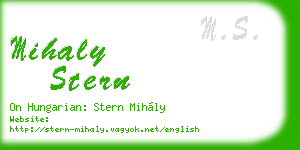 mihaly stern business card